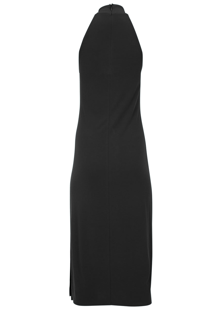 Robe midi col montant - Noir