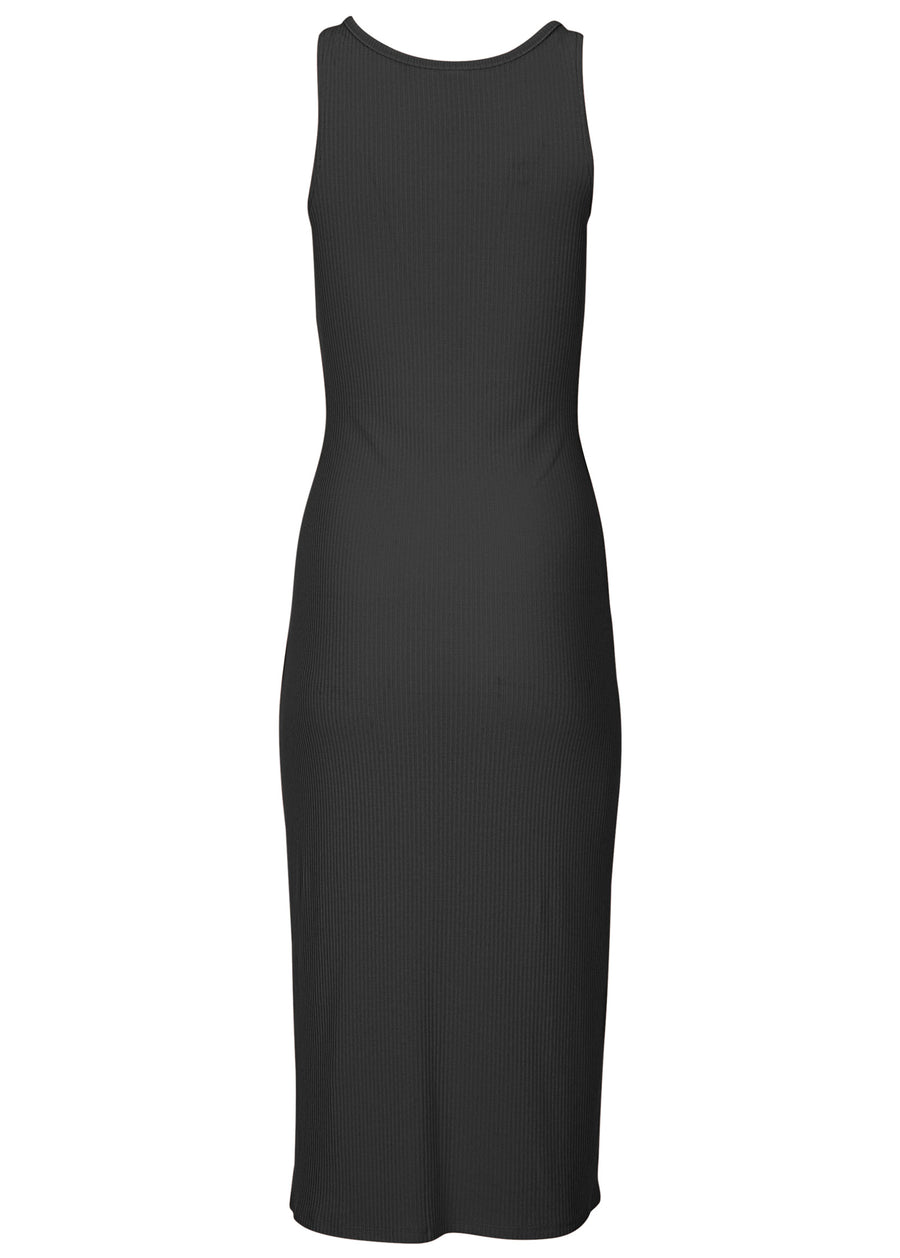 Robe midi Henley - Noir