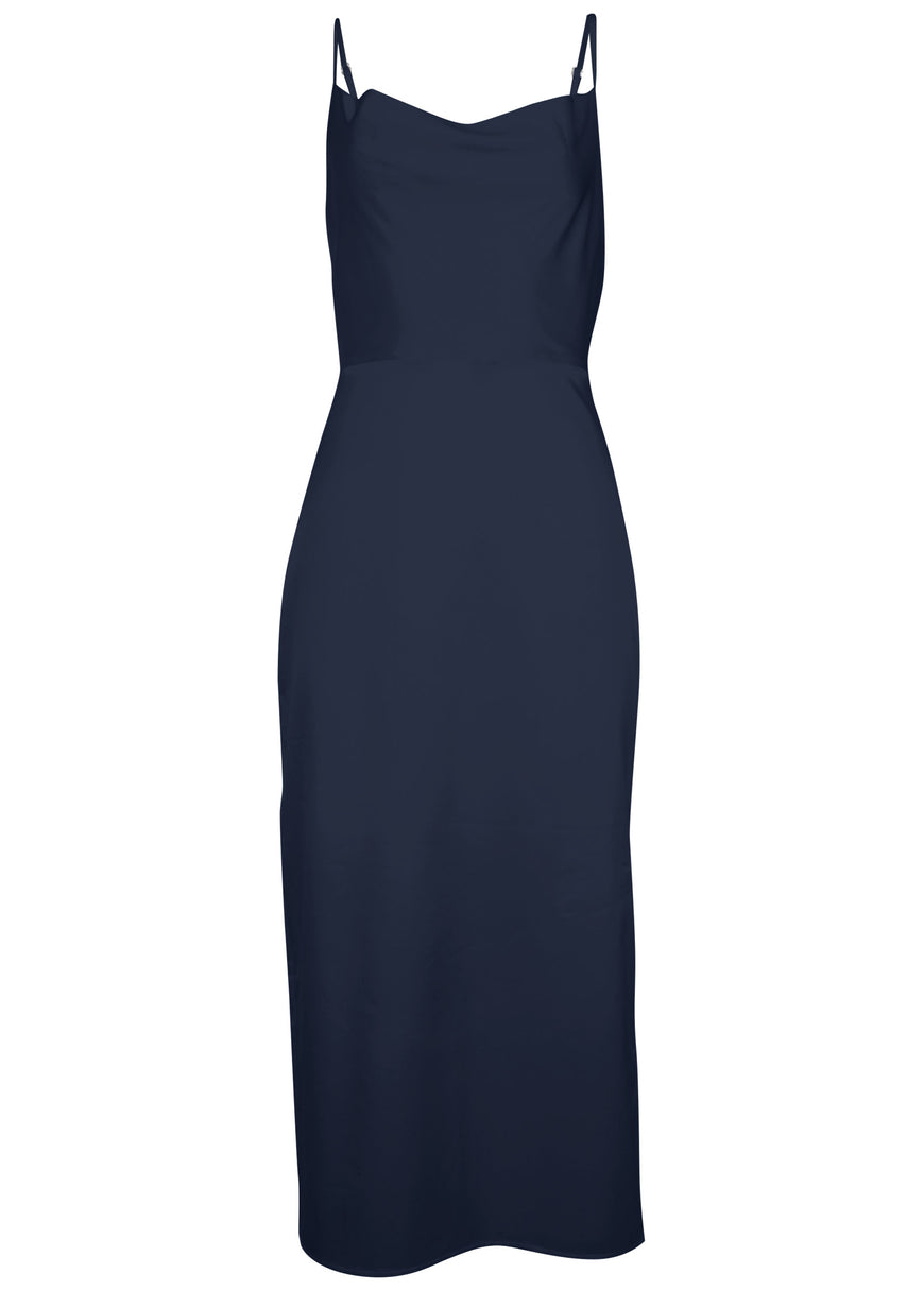 Cowl neck slip dress - Navy