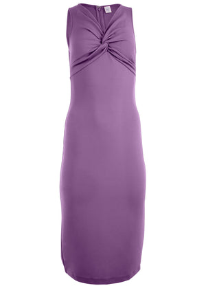 Twist front midi dress - Purple - thumbnail-3