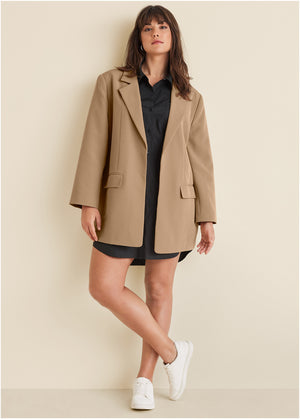 Blazer oversize - Camel - thumbnail-10