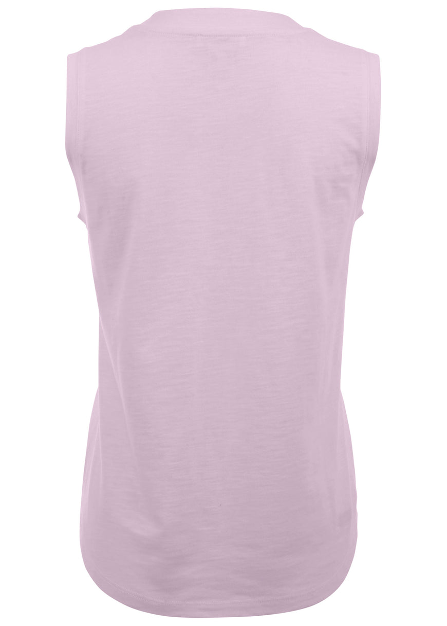 V-Neck shirred tank - Lilac