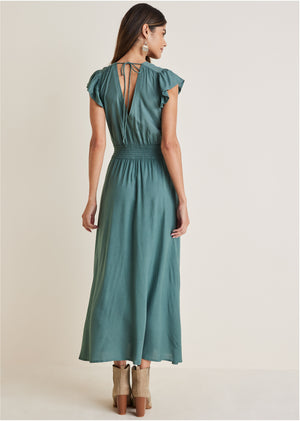 Twist front maxi dress - Green - thumbnail-2