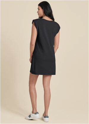 Easy Shift Dress - Black - thumbnail-2