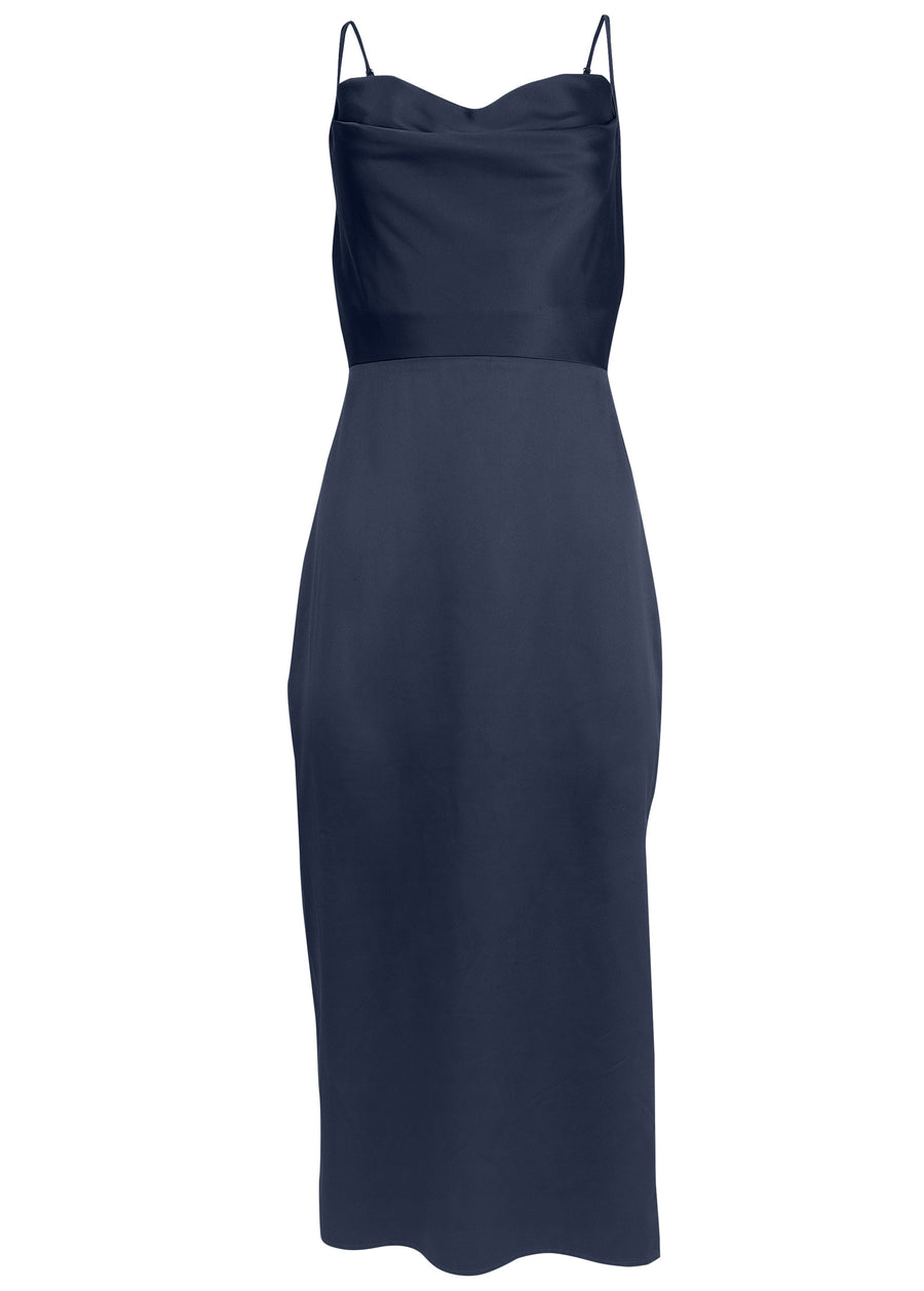 Cowl neck slip dress - Navy