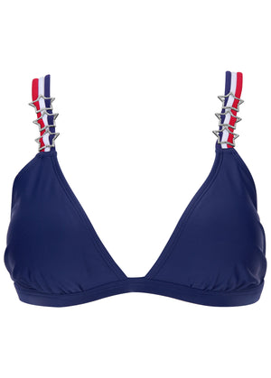 Strappy Fixed Triangle Top - Ultramarine Blue - thumbnail-5