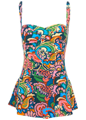 St. Tropez Swim Dress - Fiesta Paisley - thumbnail-3