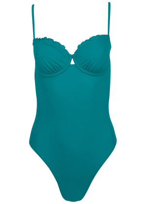 Bermuda Underwire One-Piece - Teal - thumbnail-3