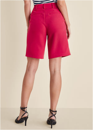 Bermuda Suit Shorts  - Dark Pink - thumbnail-3