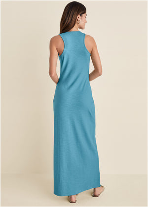 Tank Maxi Dress - Blue - thumbnail-2