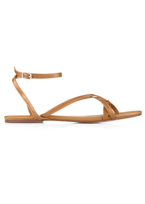 Criss Cross Sandals - Tan - thumbnail-2