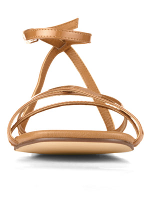 Criss Cross Sandals - Tan - thumbnail-3