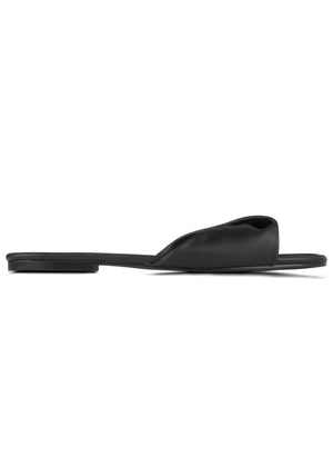 Twist Flat Sandal - Black - thumbnail-2