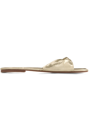 Twist Flat Sandal - Gold - thumbnail-2