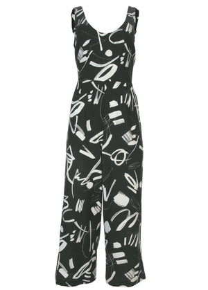 Linen jumpsuit - Modern Graffiti - thumbnail-3