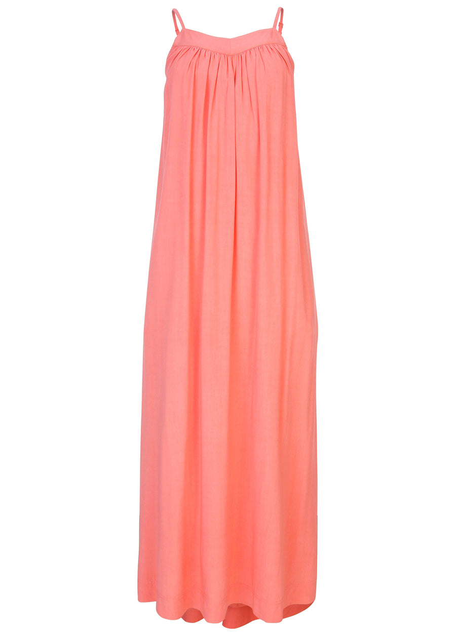 V-Neck maxi dress - Coral