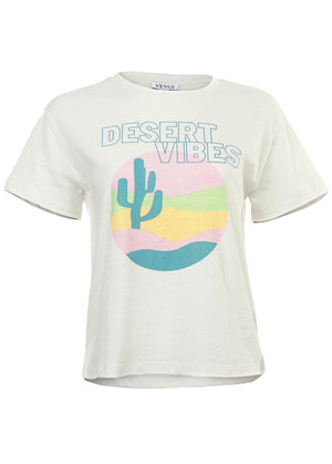 Desert vibes graphic tee - Off White - thumbnail-3