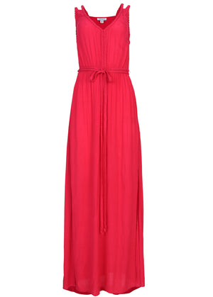 Braided Detail Maxi Dress - Barberry - thumbnail-4