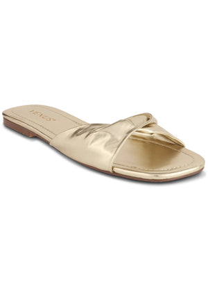 Twist Flat Sandal - Gold - thumbnail-1