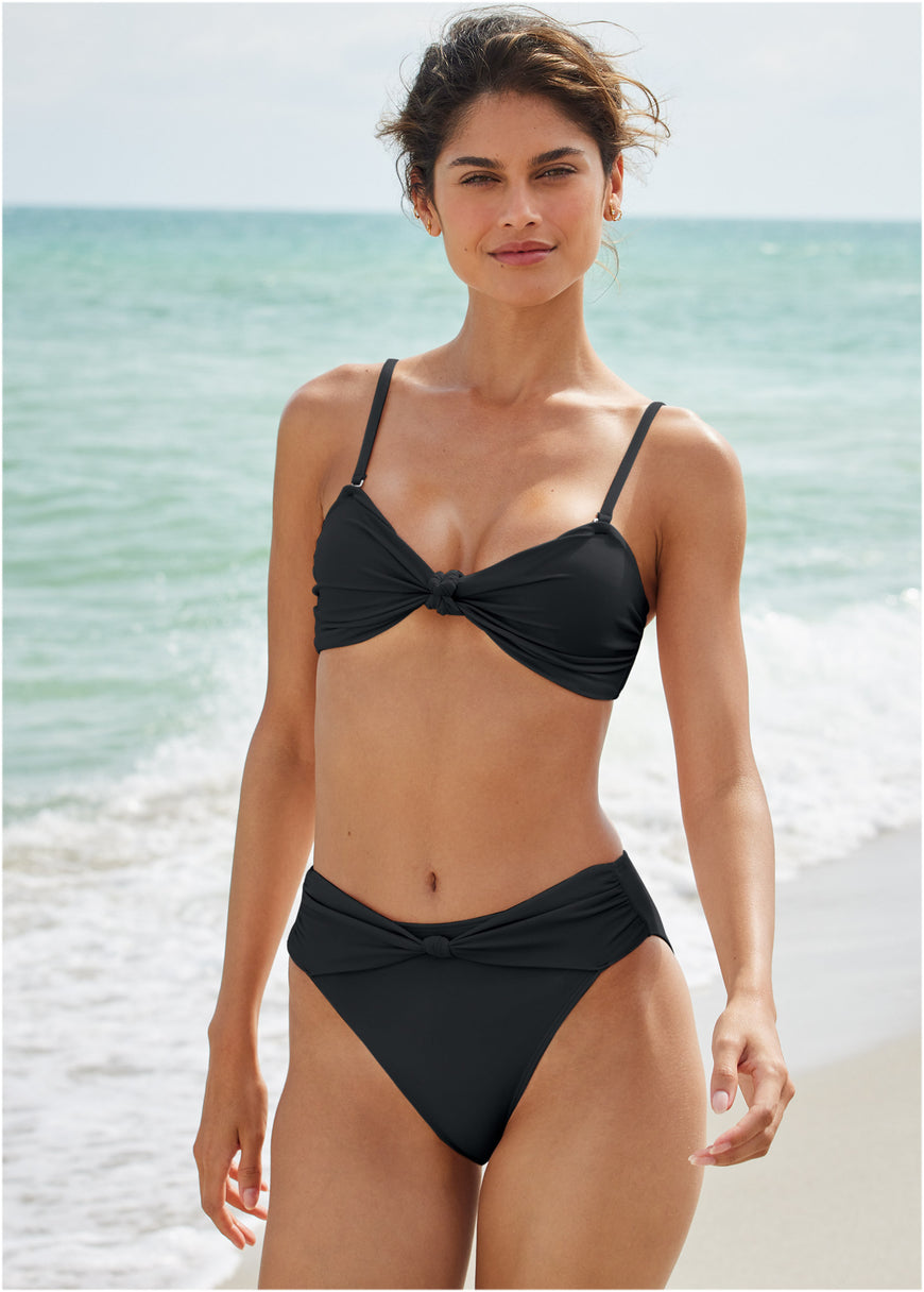 Triangle bikini top - Black Beauty