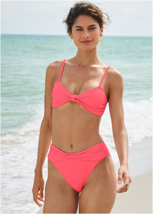 Haut de maillot de bain triangle - Corail Océan - thumbnail-1