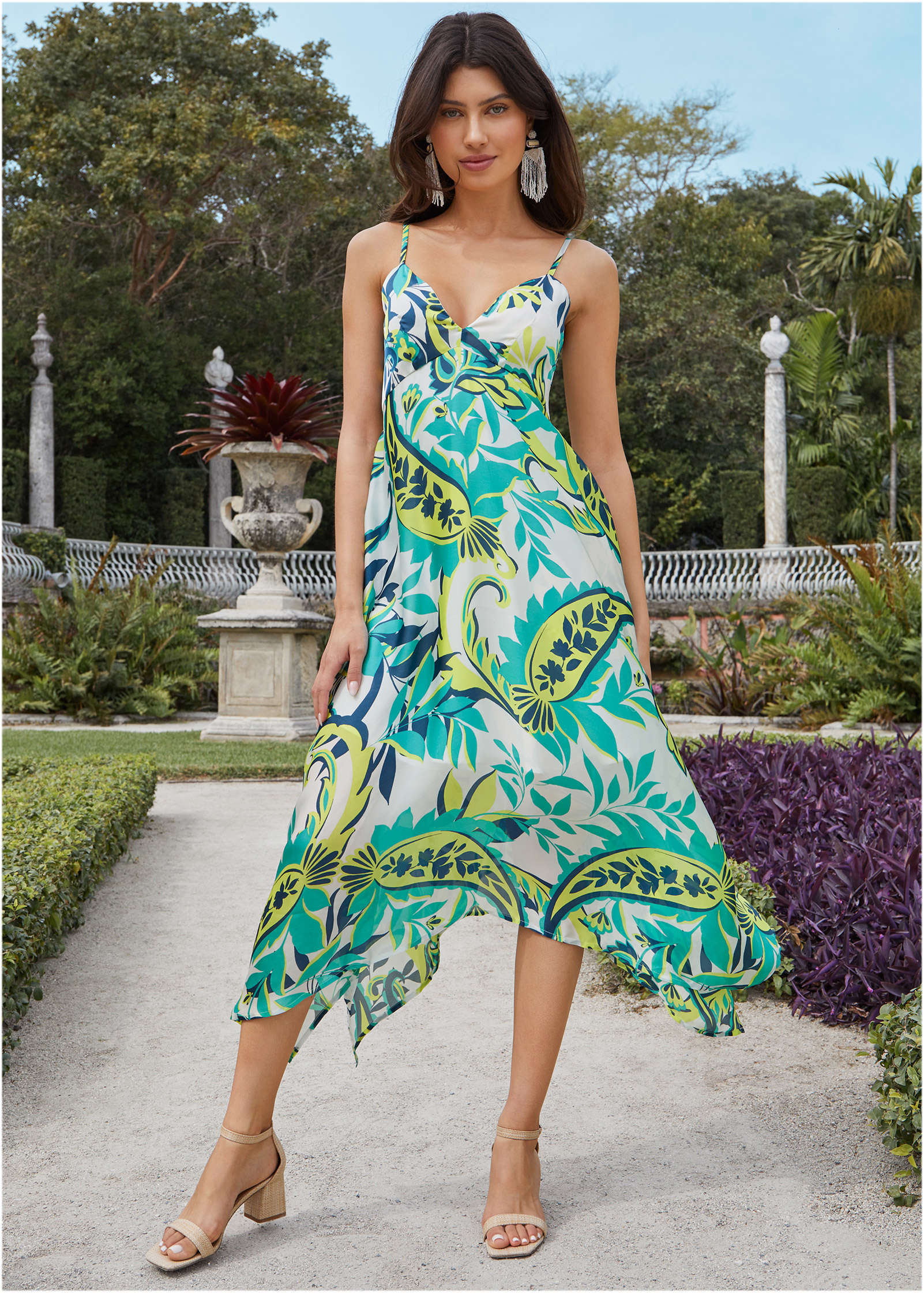 Robe débardeur en satin Sherbet - Underwater Paisley