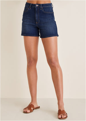 Naomi Denim Shorts - Dark Wash - thumbnail-2