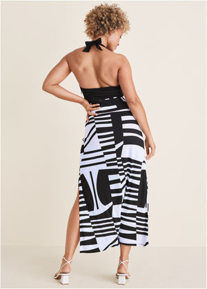 Twofer maxi dress - Modern Abstract - thumbnail-2