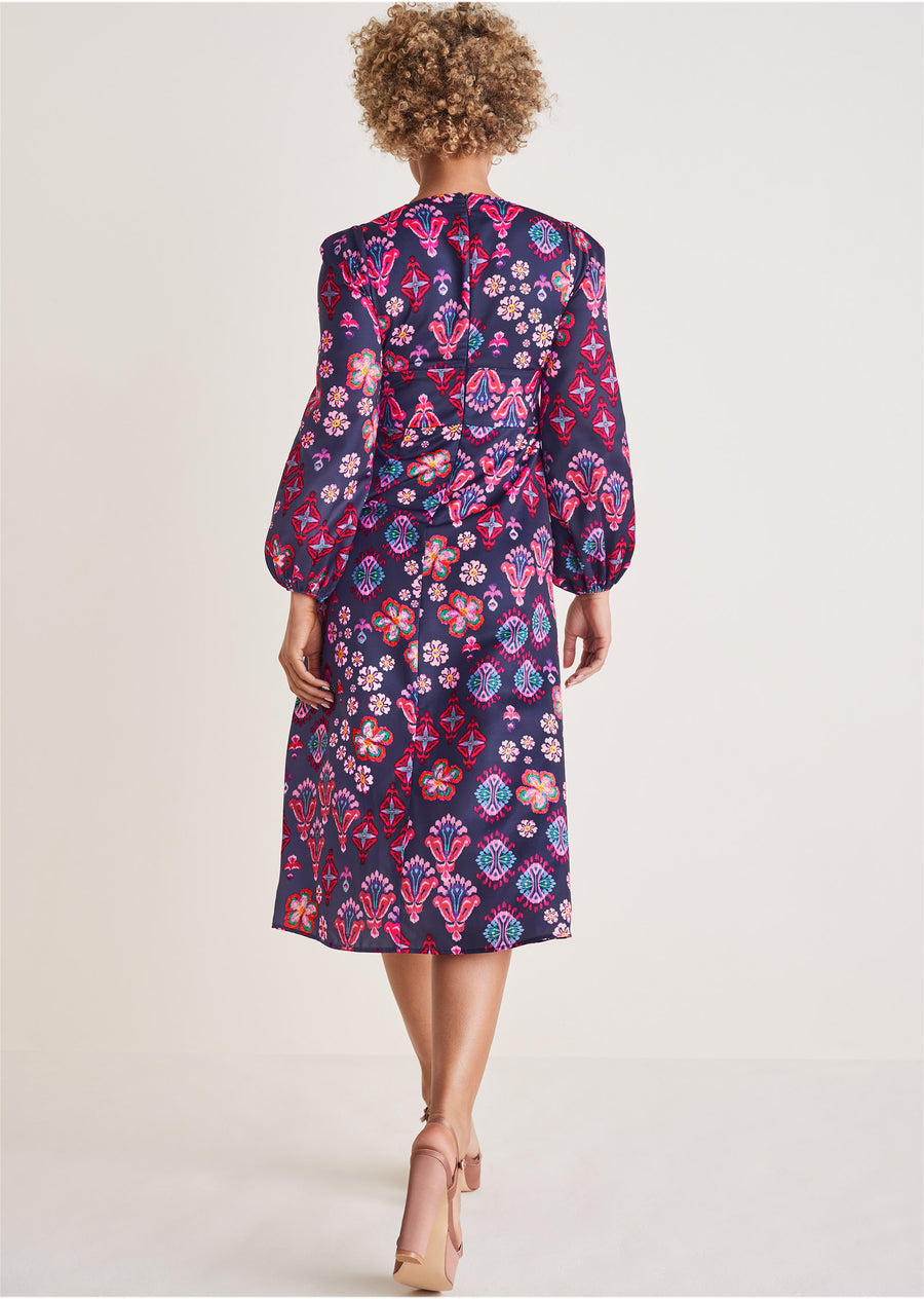 Long sleeve printed dress - Modern Folk Floral