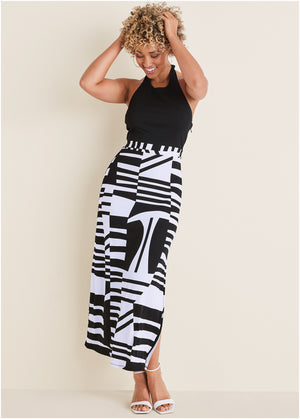 Twofer Maxi Dress - Modern Abstract - thumbnail-4