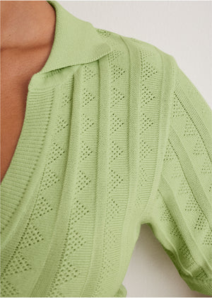 Robe pull en pointelle - Menthe - thumbnail-3