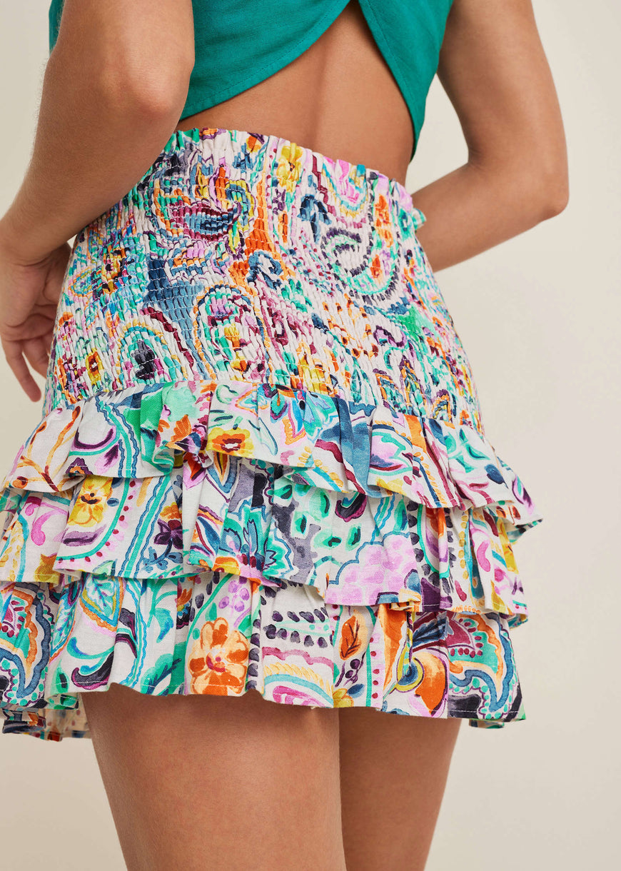 Smocked Ruffle Skirt  - Fiesta Floral