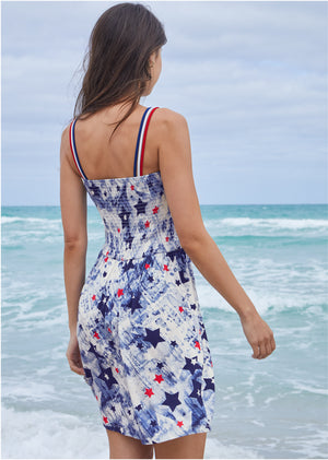 Convertible Coverup Dress - Boardwalk Stars - thumbnail-2