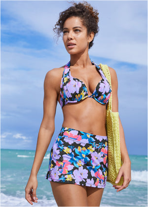 Aruba Swim Skirt - Evening Bloom - thumbnail-1