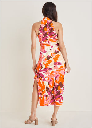 High neck midi dress - Desert Floral - thumbnail-2