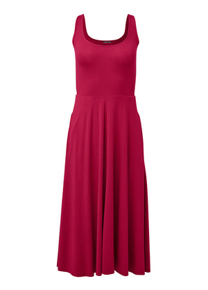 Midi dress with pockets - Red - thumbnail-3