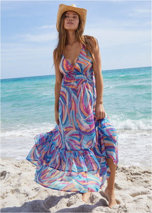 Cover Up Dress - Santa Monica Abstract - thumbnail-1