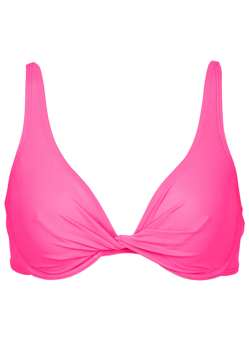 Antigua Twist Bikini Top - Hot Pink