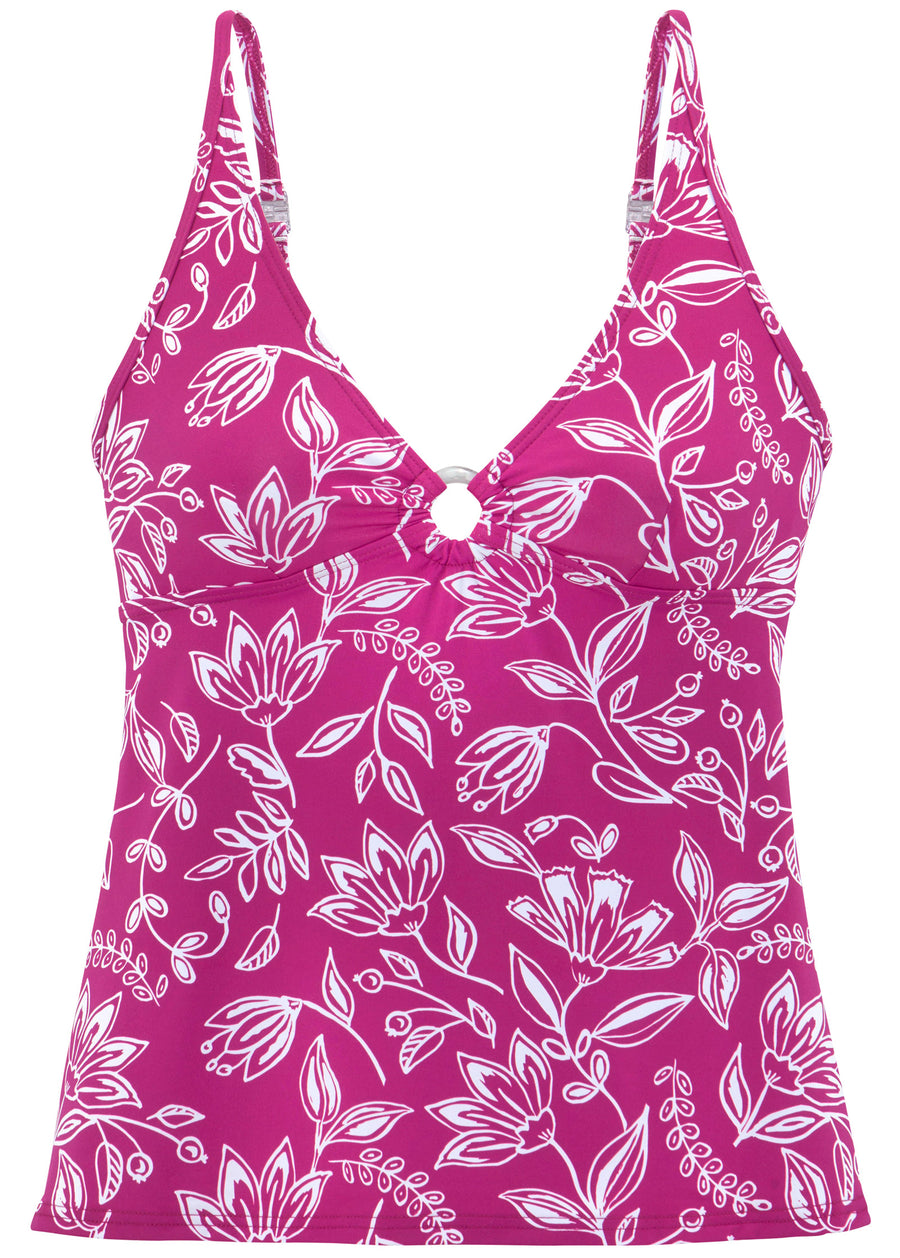 Ensemble tankini triangle dos nu - Hot Field Floral