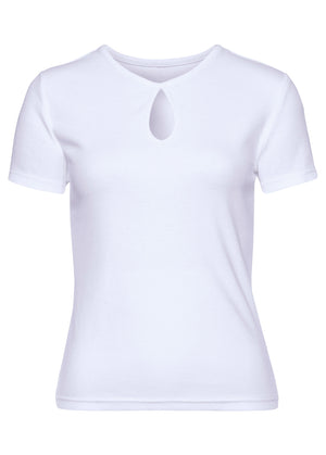 Cut-out keyhole top - White - thumbnail-2