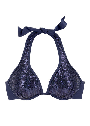 Underwire Bikini Top - Ultramarine Blue Sequins - thumbnail-2