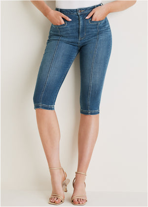 Modern Capri Jeans  - Medium Wash - thumbnail-2