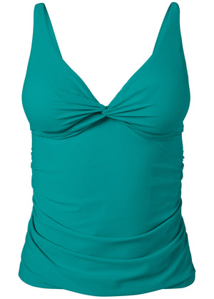 Underwire Twist Tankini - Teal - thumbnail-3