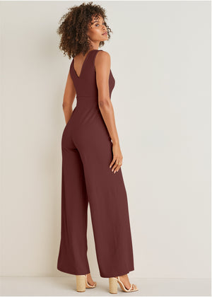 Wide leg jumpsuit - Auburn - thumbnail-2