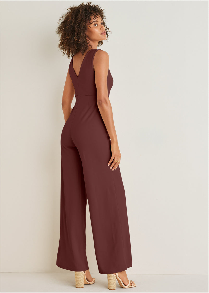 Wide leg jumpsuit - Auburn