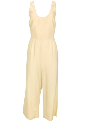 Linen Jumpsuit - Cream - thumbnail-3