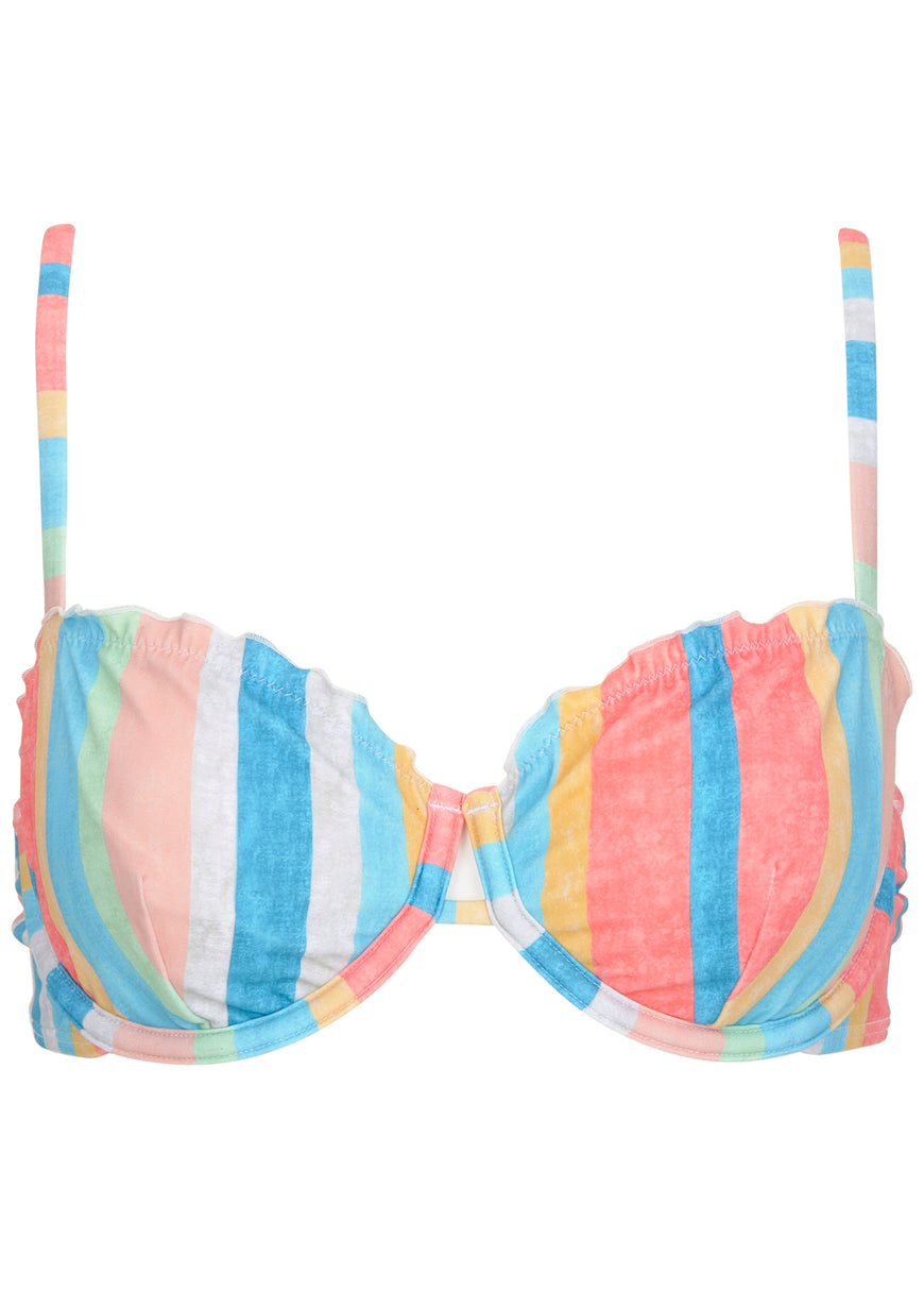 Mermaid swim top - Boardwalk Stripe