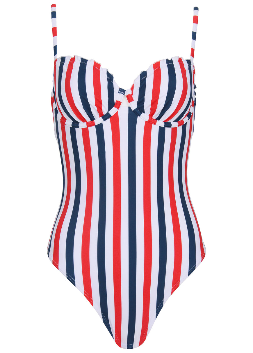 Bermudes One Piece - Americana Stripe Large