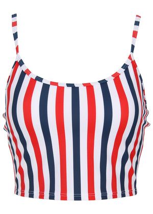 Swim crop top - Americana Stripe Large - thumbnail-3