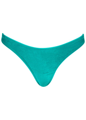 Velvet High Leg Swim Bottom - Teal - thumbnail-3